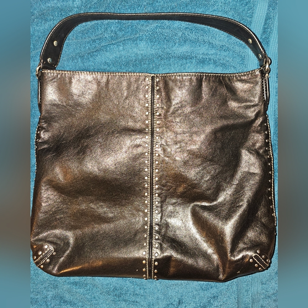 Michael Kors Black Leather Satchel Bag